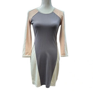 Silence + Noise (Urban Outfitters) Long Sleeve Color Block Body Con Dress
